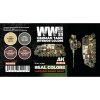 AK Interactive RCS126 WWII German Tank Interior Colors 4x17ml